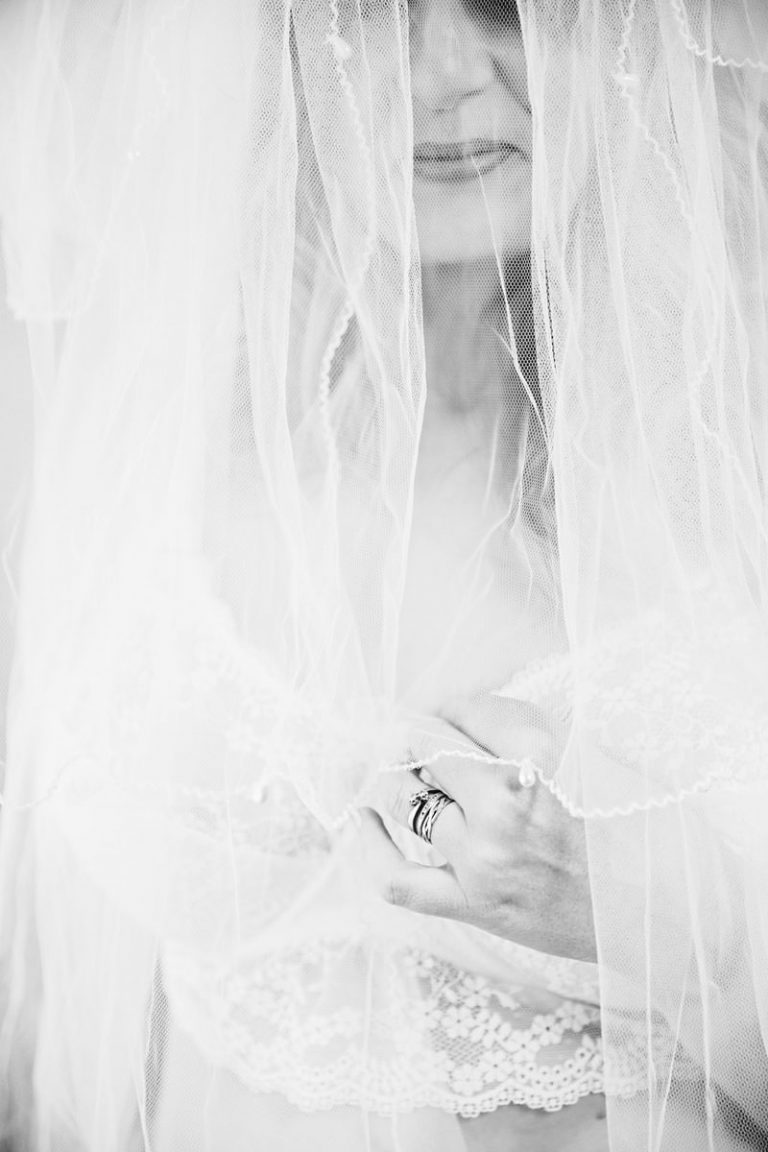 bridal veil and white lingerie