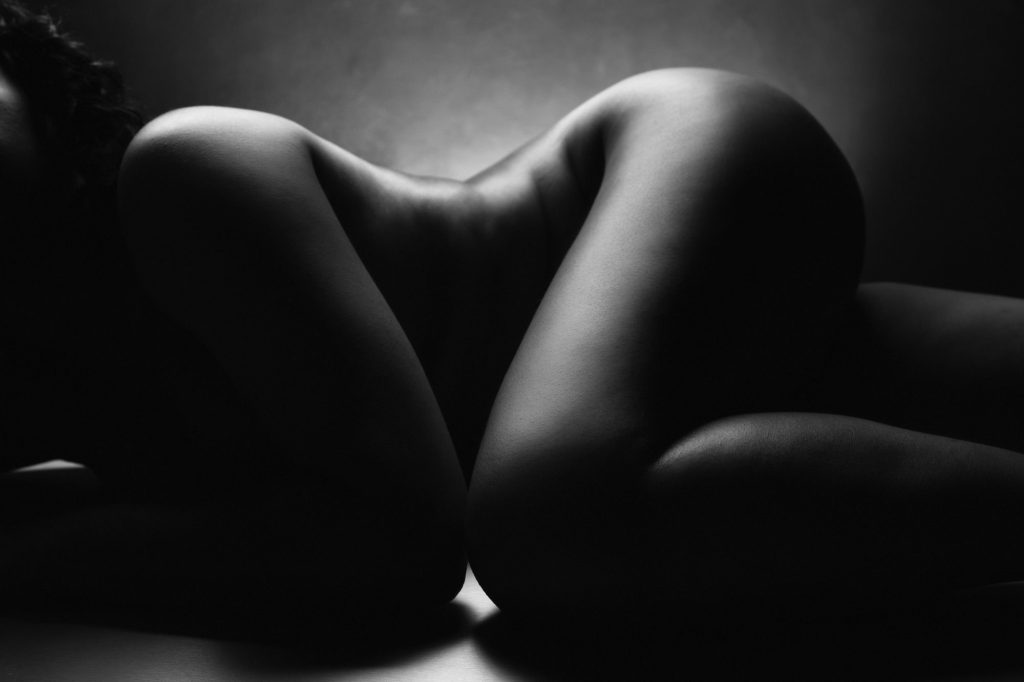 artistic blak and white nude photograph