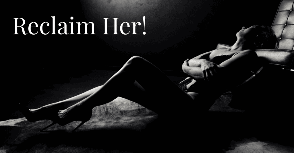 Woman reclining in dramatic lighting.